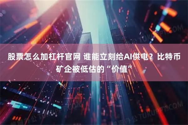 股票怎么加杠杆官网 谁能立刻给AI供电?比特币矿企被低估的“价值”