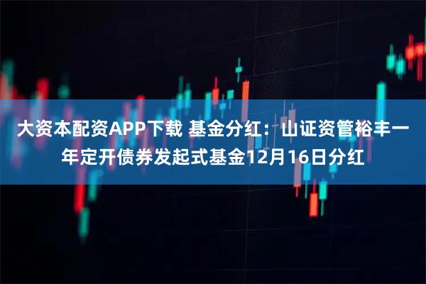 大资本配资APP下载 基金分红：山证资管裕丰一年定开债券发起式基金12月16日分红