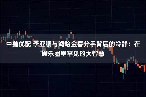 中鑫优配 李亚鹏与海哈金喜分手背后的冷静:在娱乐圈里罕见的大智慧